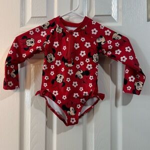 Disney Red Minnie Mouse Kids Swimwear
